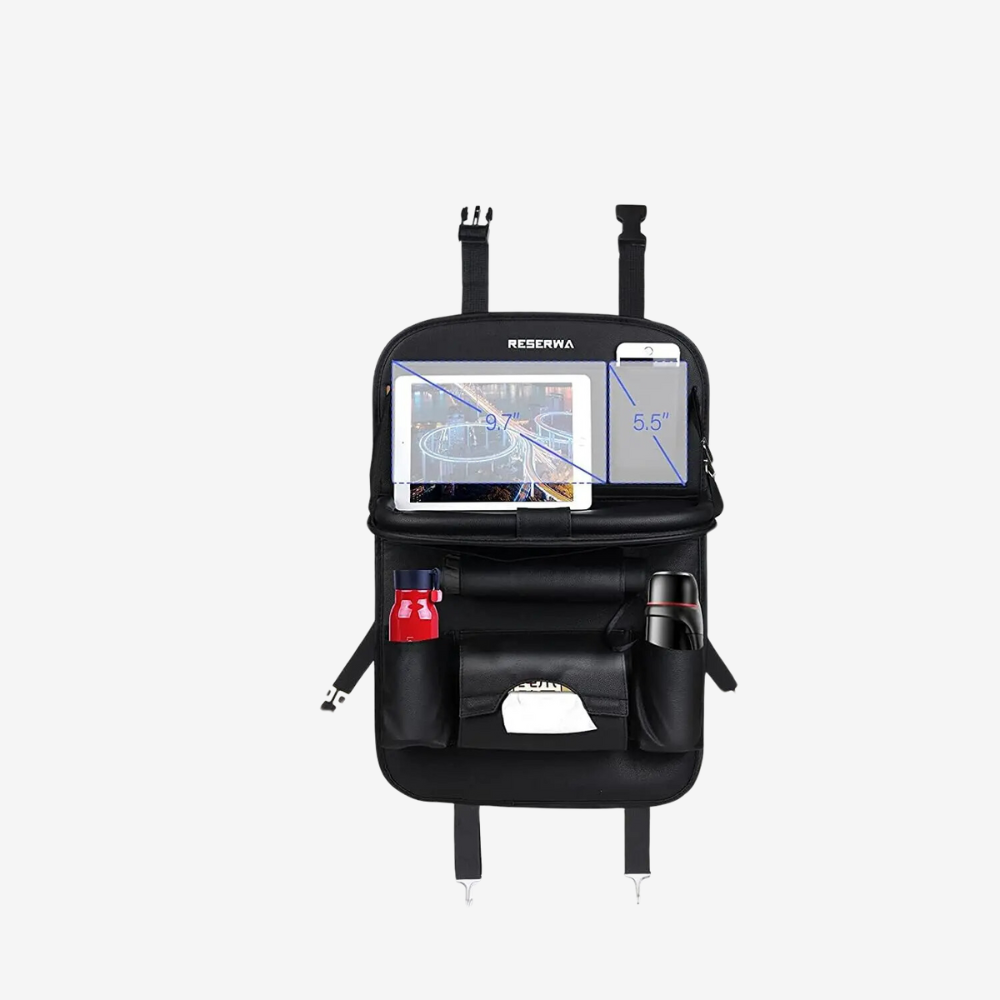 Novelto™ Car Seat Back Organizer with Foldable Table Tray